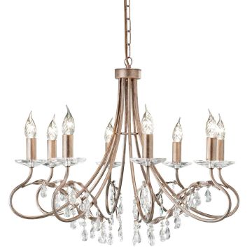 Elstead Lighting CHRISTINA CRT8-SILVER-GOLD Švieslentė 8x60W/E14