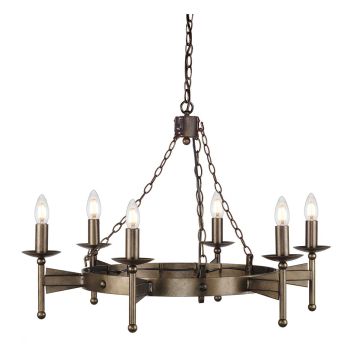 Elstead Lighting CROMWELL CW6-OLD-BRZ Švieslentė 6x60W/E14