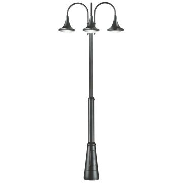 Novolux PANA 672F-L0234B-04 Gatvės šviesos stulpas 3x34W/LED 3600LM IP65