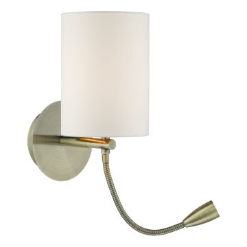 Dar Lighting FETA FET0775 Sienos lempų rankena 1x60W/E27+1x1W/LED IP20