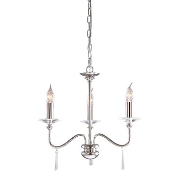 Elstead Lighting FINSBURY PARK FP3-POL-NICKEL Švieslentė 3x60W/E14