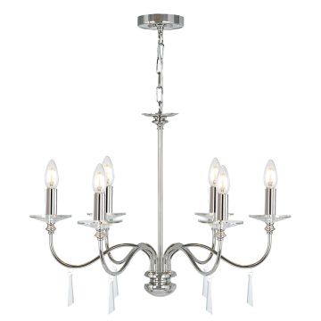 Elstead Lighting FINSBURY PARK FP6-POL-NICKEL Švieslentė 6x60W/E14