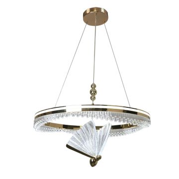 Light Prestige Marissa LP-2515/1P Cristal GD Pakabinama lempa 2x48W/LED 3000K|4000K|6000K 5546lm IP20