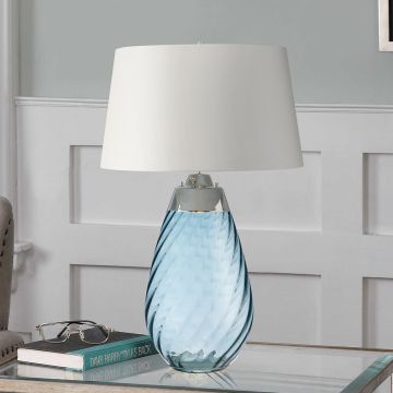 Elstead Lighting LENA LARGE LENA-TL-L-BLUE-OWSS Stalo lempa 1X7W/GU10+1x60W/E27