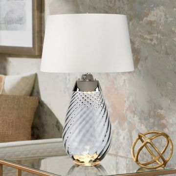 Elstead Lighting LENA LARGE LENA-TL-L-SMOKE-OWSS Stalo lempa 1X7W/GU10+1x60W/E27