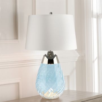 Elstead Lighting LENA SMALL LENA-TL-S-BLUE-OWSS Stalo lempa 1X7W/GU10+1x60W/E27