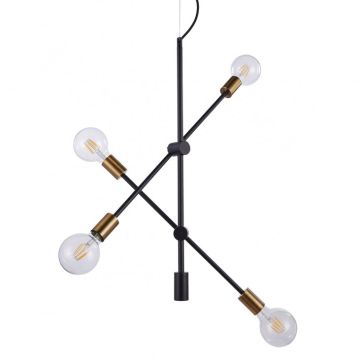 Italux EDMOND MD-BR-262002-D4-G/B Pakabinama lempa 4x60W/E27
