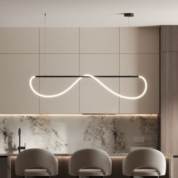 Light Prestige Meleca LP-2345/1P M BK Pakabinama lempa 1x36W/LED 3000K|4000K|6000K IP20