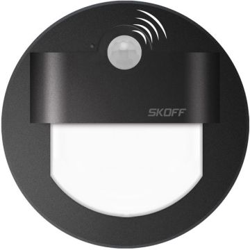 Skoff RUEDA PIR Rueda LED PIR 120° Lauko laiptų įmontuojama švieslentė