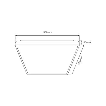 Milagro QUADRO ML7932 Lubų šviestuvas 1x66W/LED 3000K-6000K 7050lm IP20