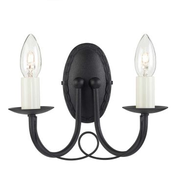 Elstead Lighting MINSTER MN2-BLACK Sienos lempa 2x60W/E14