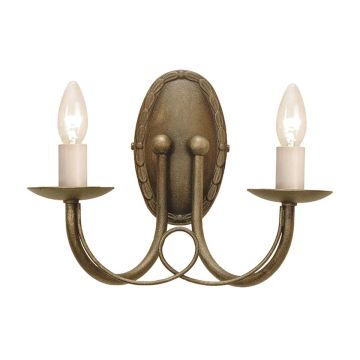 Elstead Lighting MINSTER MN2-BLK-GOLD Sienos lempa 2x60W/E14