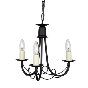 Elstead Lighting MINSTER MN3-BLACK Švieslentė 3x60W/E14