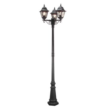 Elstead Lighting NORFOLK NR8-BLK Gatvės šviesos stulpas 3x60W/E27 IP43