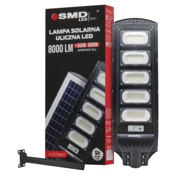 SMD LED SOLAR LED OPRP4359SLL Gatvės šviesos stulpas 1x360W/LED 6000K 8000lm IP54
