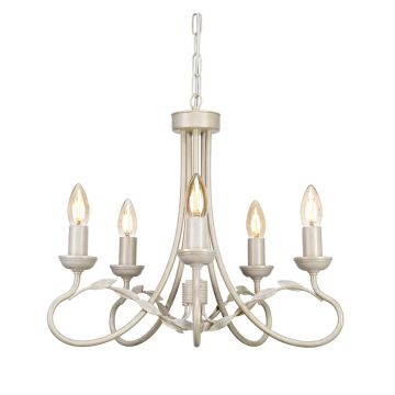 Elstead Lighting OLIVIA OV5-IVORY-GOLD Švieslentė 5x60W/E14