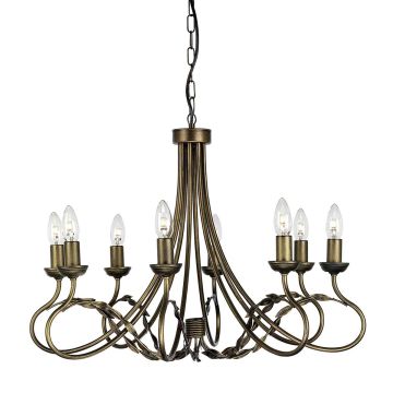 Elstead Lighting OLIVIA OV8-BLK-GOLD Švieslentė 8x60W/E14