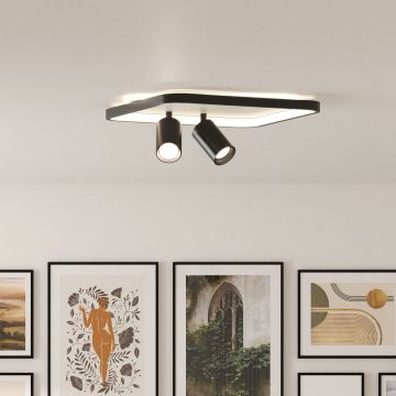 Light Prestige Parma LP-0612/2C Square BK Taškinis šviestuvas 2x50W/GU10 3000K|4000K|6000K IP20