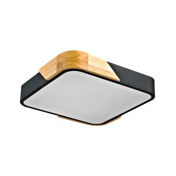 Italux Santer PLF-13187-BK-WO Lubų šviestuvas 1x24W/LED 3000K 2400lm IP20