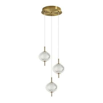 Italux Corado PND-81418-3-BK-GD Pakabinama lempa 1x12W/LED 3000K 1084lm IP20