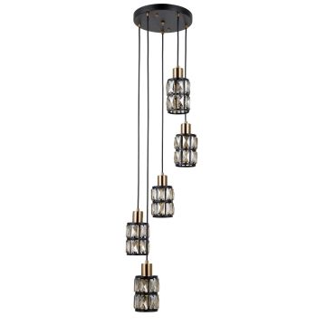 Italux Menfi PND-44236-5-BK-GD Pakabinama lempa 5x40W/E27 IP20