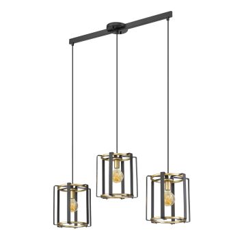 Italux PRIMERO PND-44003-3-BK-GD Pakabinama lempa 3x60W/E27 IP20