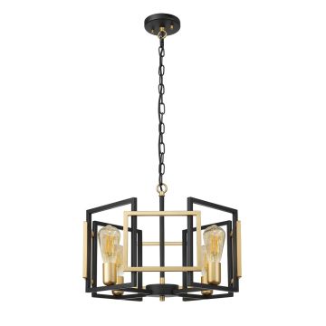 Italux PRIMERO PND-44003-4-BK-GD Pakabinama lempa 4x60W/E27 IP20