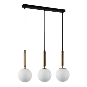 Italux RAVENA PND-2324-3L GD+OPA Pakabinama lempa 3x10W/E27 IP20