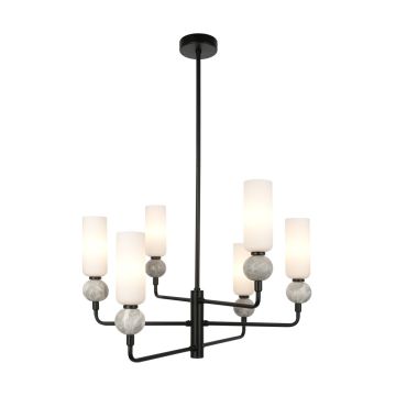 Italux Santos PND-95331-6-BK Stropo šviestuvas 6x40W/G9 IP20