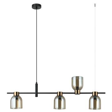 Italux SERVIO PND-66892-4-BK-AMB Pakabinama lempa 4x40W/E14 IP20