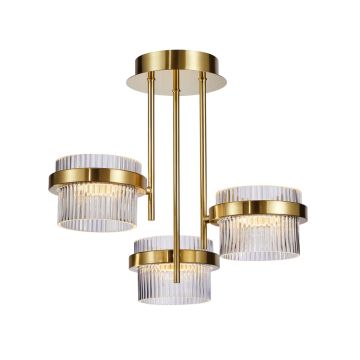 Italux Tiara PND-77362-3-24W-GD Stropo šviestuvas 3x24W/LED 3000K 2603lm IP20