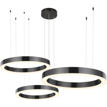 Step Into Design CIRCLE 3in1 ST-8848-60+80+100 black Pakabinama lempa 112W/LED 3000K