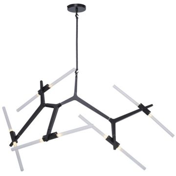 Step Into Design STICKS ST-1001-10 black Stropo šviestuvas 10x20W/G9 IP20