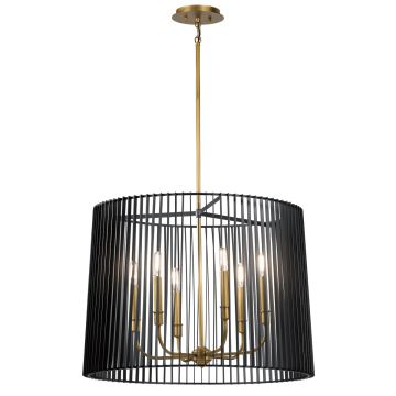 Quintiesse LINARA QN-LINARA-6P-BK Švieslentė 6x60W/E14