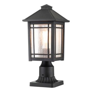 Quoizel Cedar Point QZ-CEDAR-POINT3-M-BK Stovinė lempa 1x60W/E27 IP44