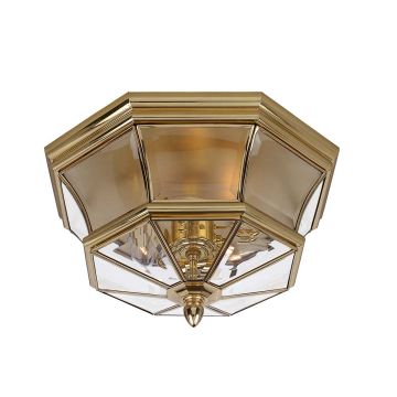 Quoizel NEWBURY QZ-NEWBURY-F-PB Lubų šviestuvas 3x40W/E14 IP44