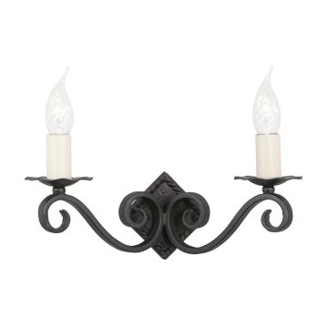 Elstead Lighting RECTORY RY2A-BLACK Sienos lempa 2x60W/E14