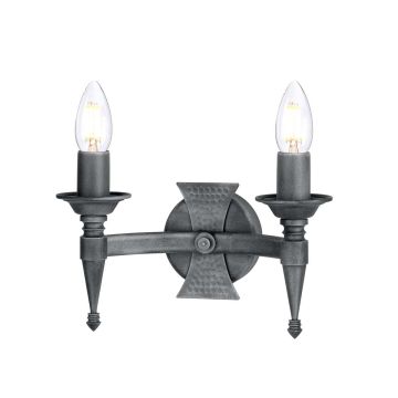 Elstead Lighting SAXON SAX2-BLK-SIL Sienos lempa 2x60W/E14