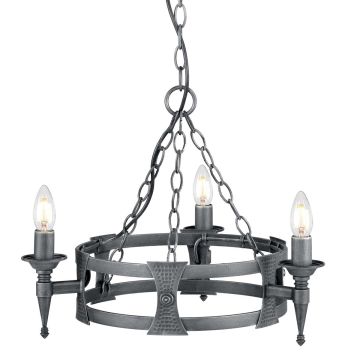 Elstead Lighting SAXON SAX3-BLK-SIL Švieslentė 3x60W/E14
