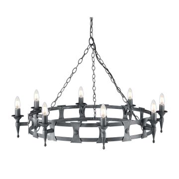 Elstead Lighting SAXON SAX8-BLK-SIL Švieslentė 8x60W/E14