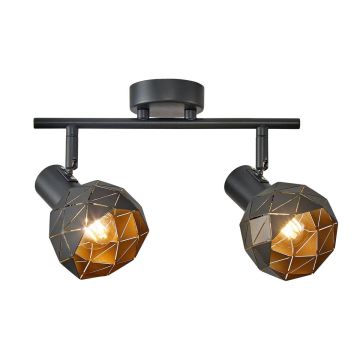 Italux Harley SPL-3480-2-GR-GD Taškinis šviestuvas 2x40W/E14 IP20