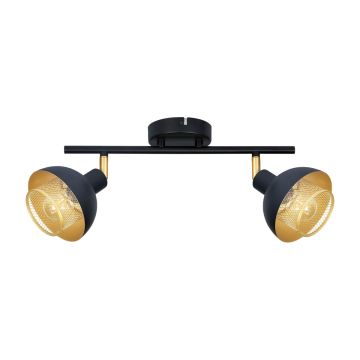 Italux Savio SPL-27357-2-BK-GD Taškinis šviestuvas 2x40W/E14 IP20