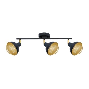 Italux Savio SPL-27357-3-BK-GD Taškinis šviestuvas 3x40W/E14 IP20