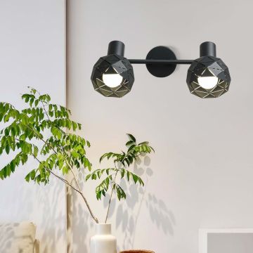 Light Prestige Reus LP-8069/2WS BK Taškinis šviestuvas 2x40W/E14 IP20