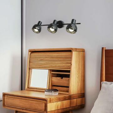 Light Prestige Reus LP-8069/3WS BK Taškinis šviestuvas 3x40W/E14 IP20