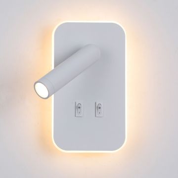 Italux Doria WL-83957-1-WH Sienos lempa 2x8W/LED 3000K 559lm IP20
