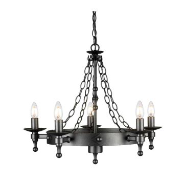 Elstead Lighting WARWICK WR5-GRAPHITE Švieslentė 5x60W/E14