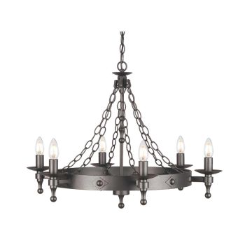 Elstead Lighting WARWICK WR6-GRAPHITE Švieslentė 6x60W/E14