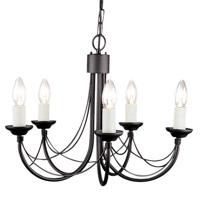 Elstead Lighting-CARISBROOKE-CB5-BLACK-ELSCB5-BLACK